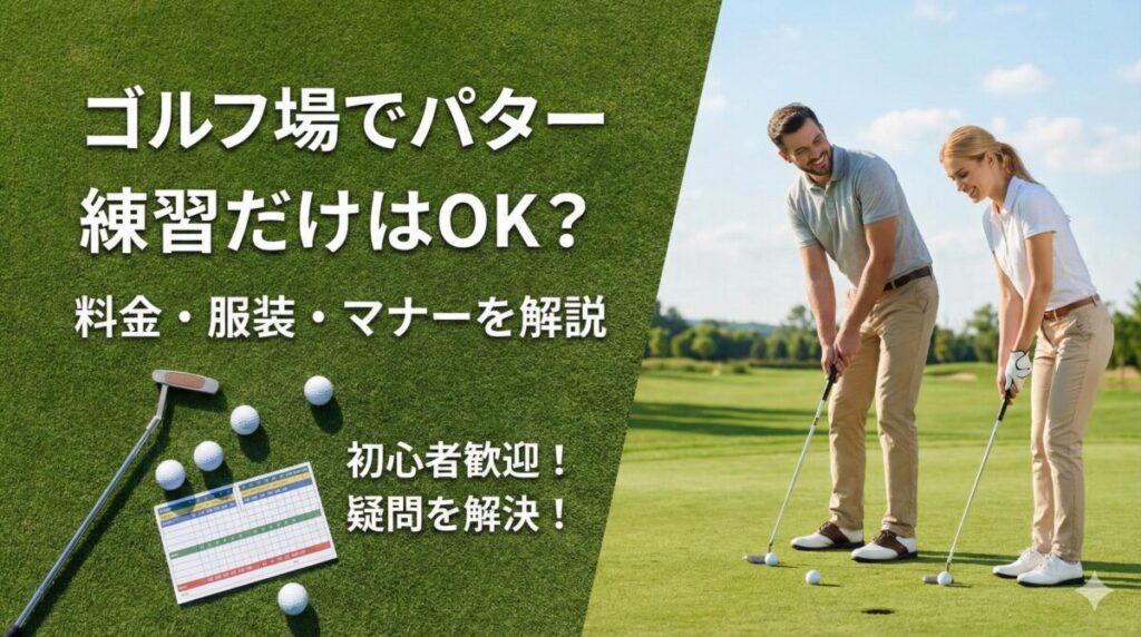 ゴルフ場でパター練習だけはOK？料金・服装・マナーを解説
