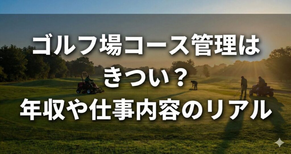 ゴルフ場コース管理はきつい？年収や仕事内容のリアル
