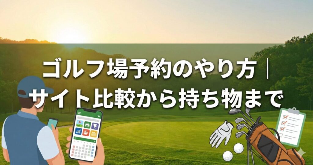 ゴルフ場予約のやり方｜サイト比較から持ち物まで