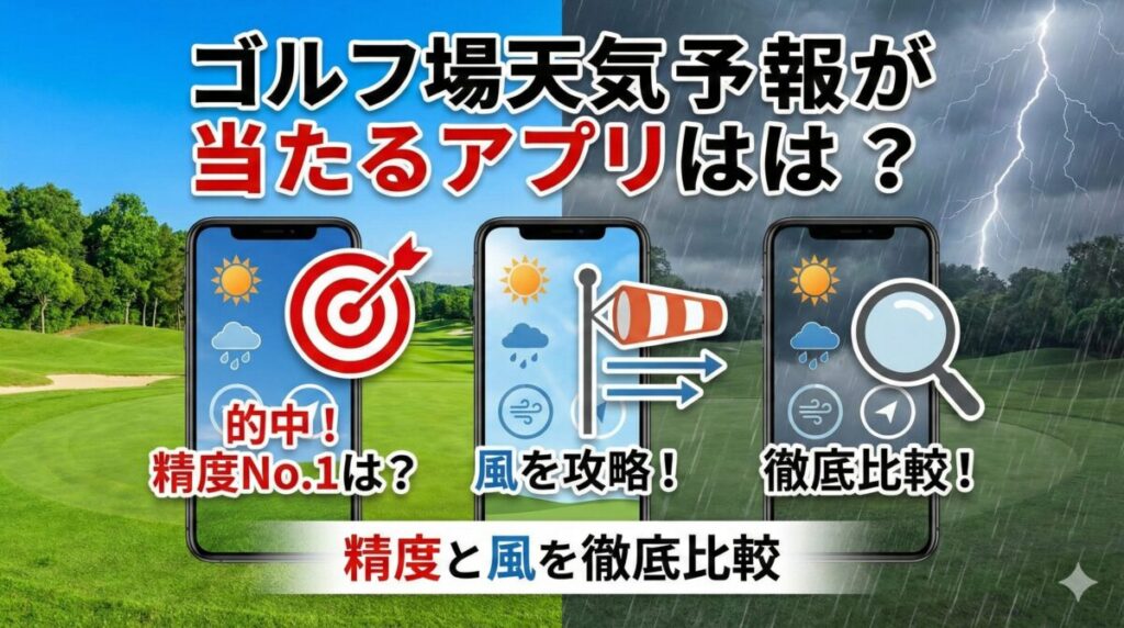 ゴルフ場天気予報が当たるアプリは？精度と風を徹底比較