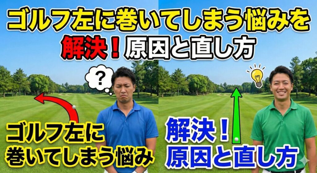 ゴルフ左に巻いてしまう悩みを解決！原因と直し方