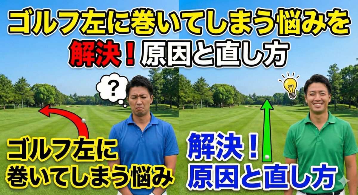 ゴルフ左に巻いてしまう悩みを解決！原因と直し方