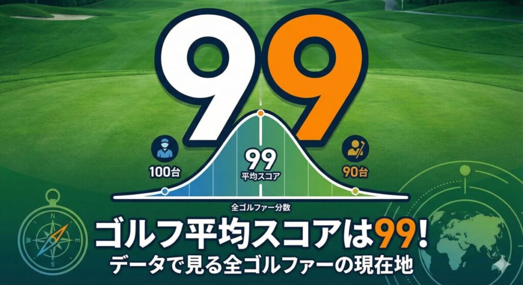ゴルフ平均スコアは99！データで見る全ゴルファーの現在地