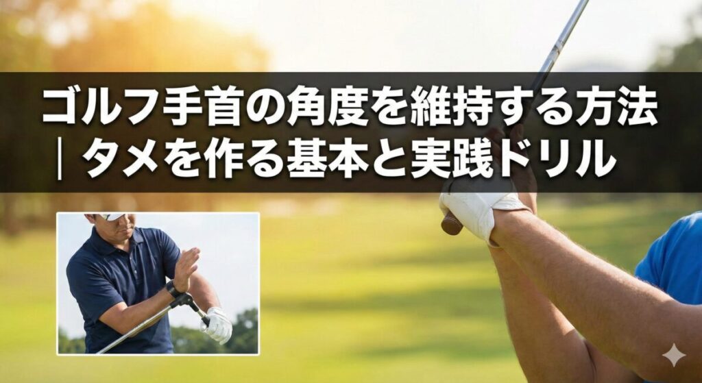 ゴルフ手首の角度を維持する方法｜タメを作る基本と実践ドリル