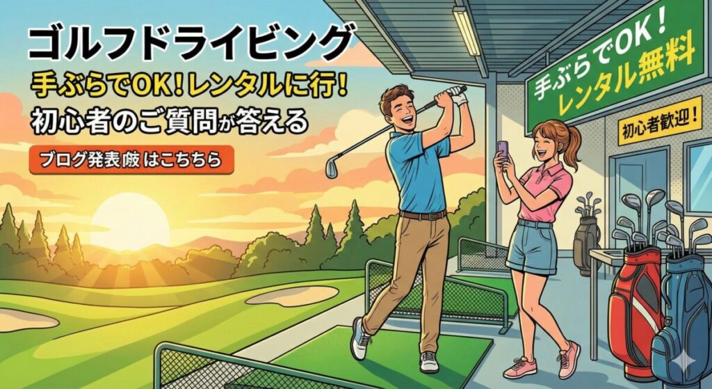 ゴルフ打ちっぱなしは手ぶらでOK！初心者の疑問解決