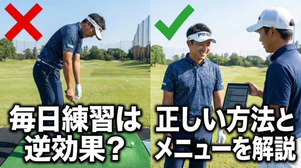 ゴルフ毎日練習は逆効果？正しい方法とメニューを解説