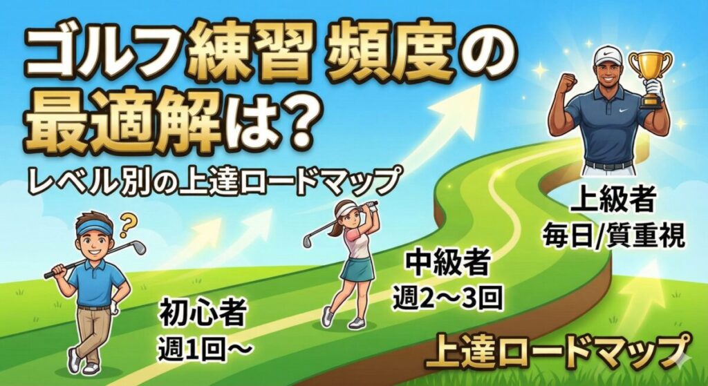 ゴルフ練習頻度の最適解は？レベル別の上達ロードマップ