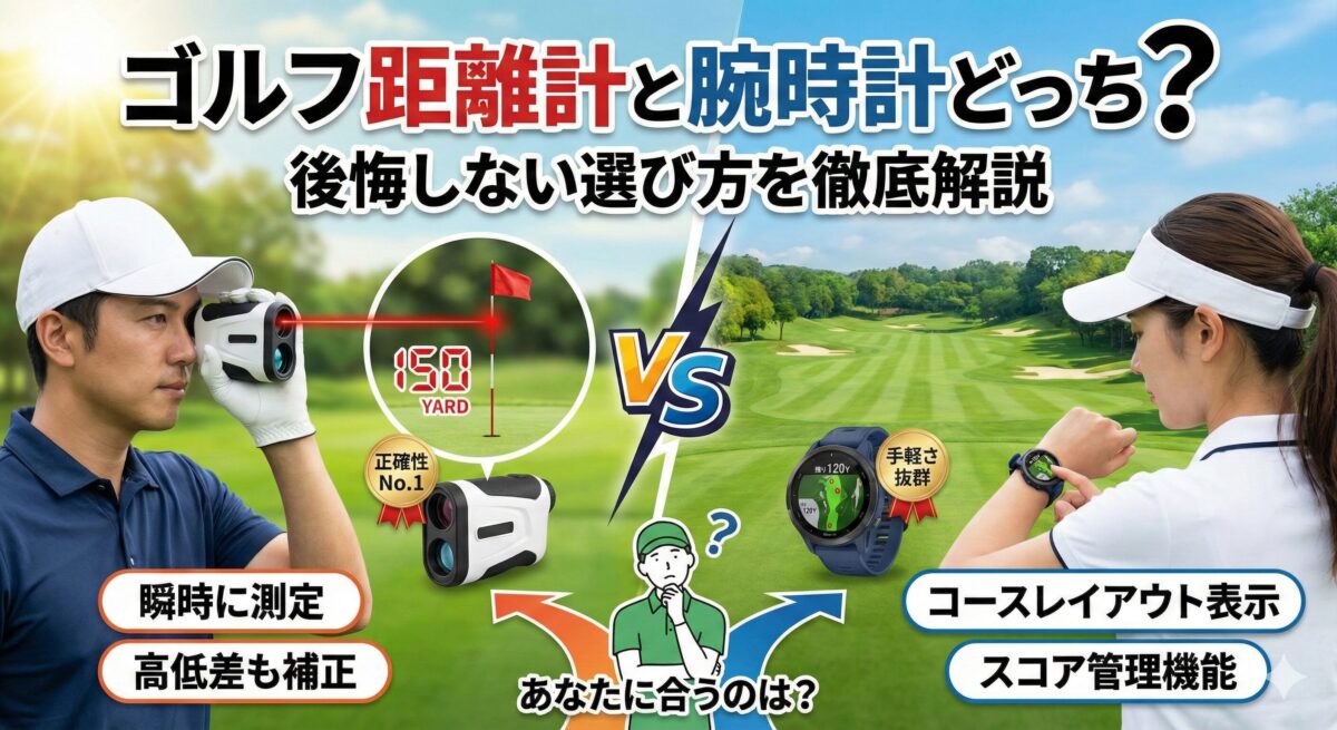 ゴルフ距離計と腕時計どっち？後悔しない選び方を徹底解説