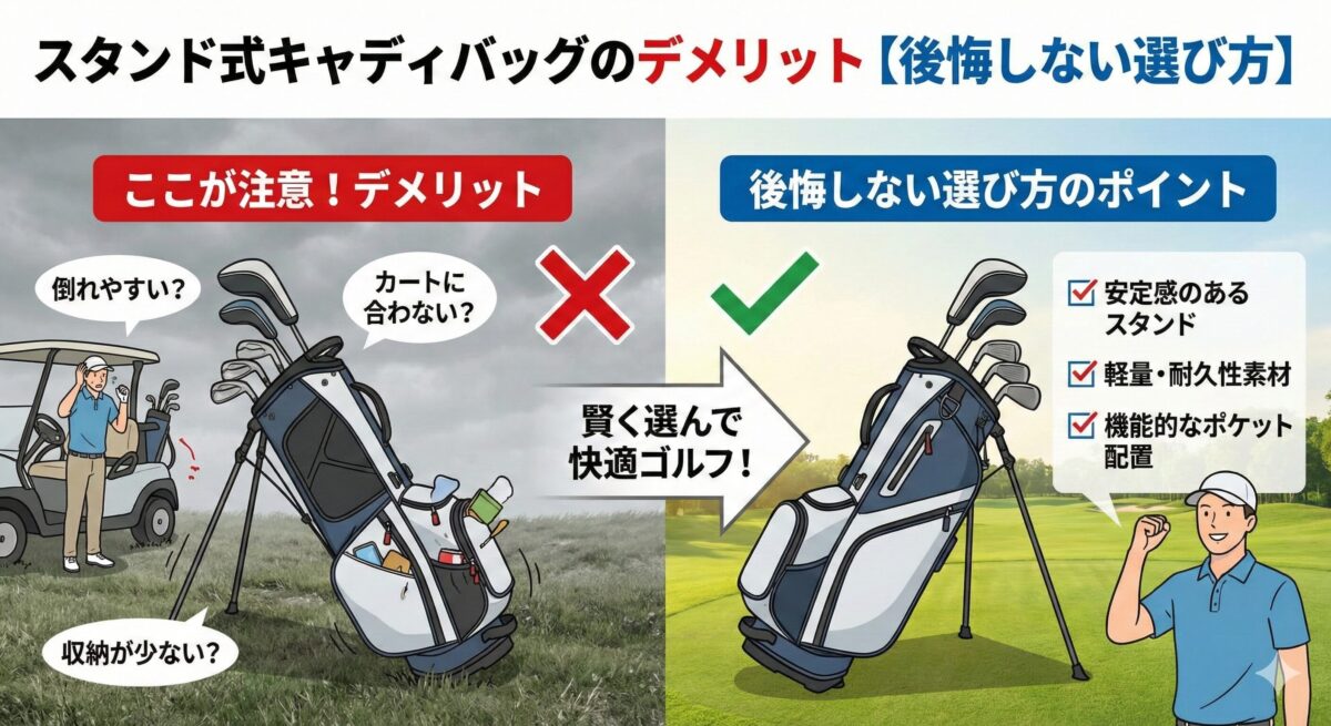 スタンド式キャディバッグのデメリット【後悔しない選び方】
