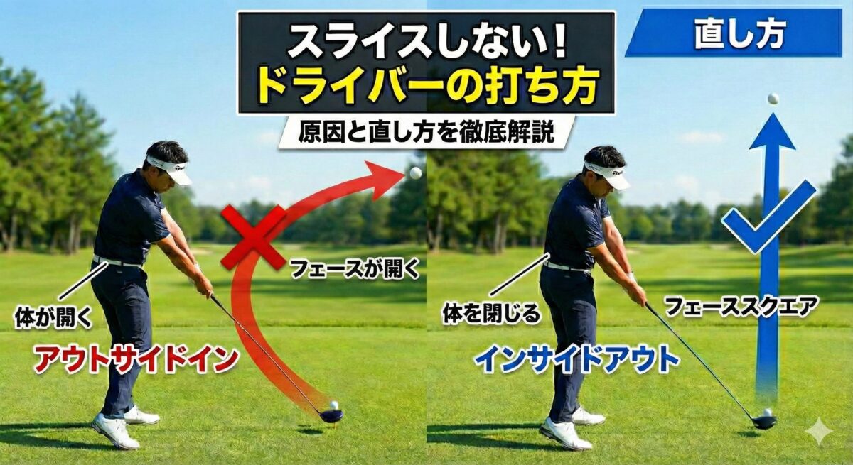 スライスしないドライバーの打ち方｜原因と直し方を徹底解説
