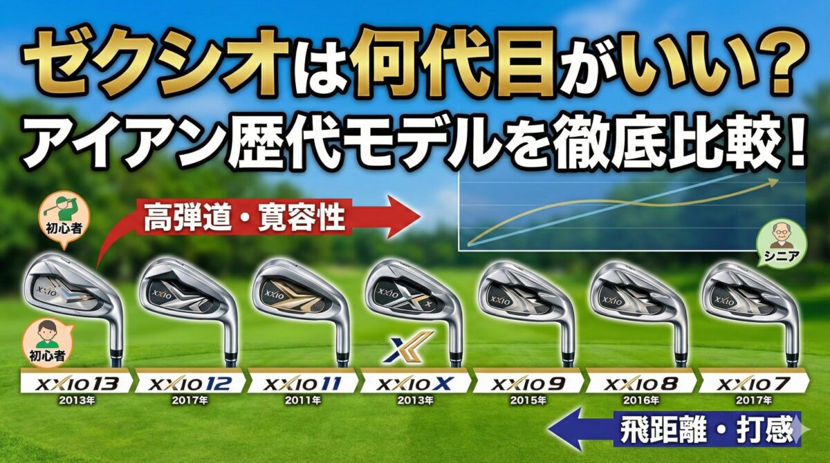 ゼクシオは何代目がいい？アイアン歴代モデルを徹底比較！
