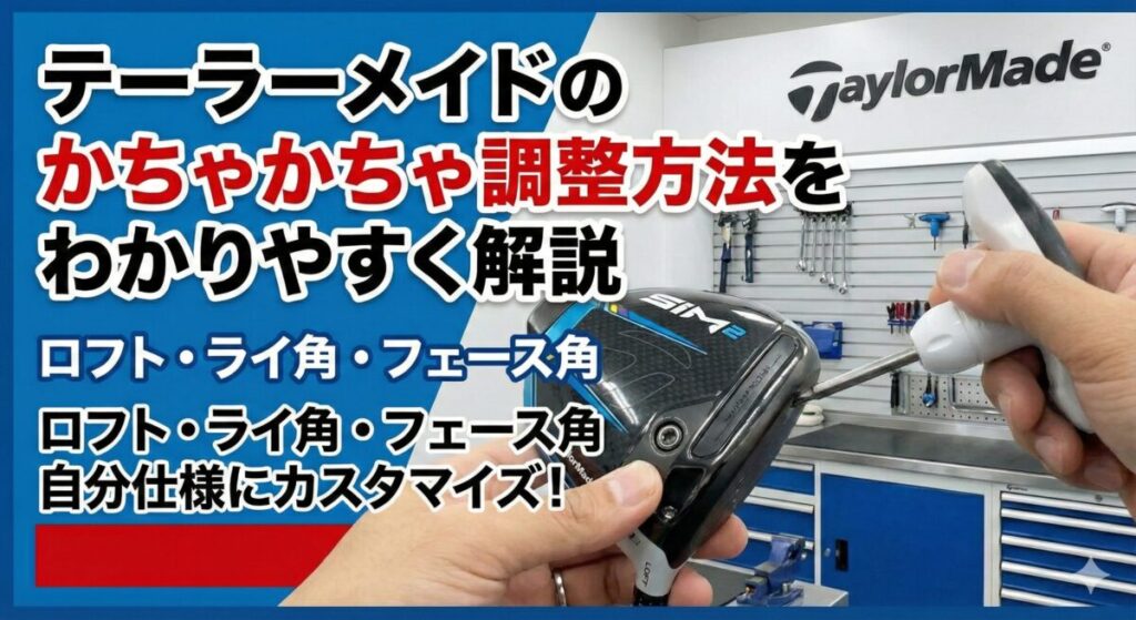 テーラーメイドのかちゃかちゃ調整方法をわかりやすく解説