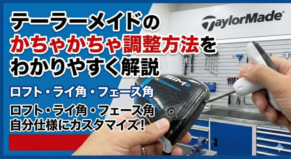 テーラーメイドのかちゃかちゃ調整方法をわかりやすく解説