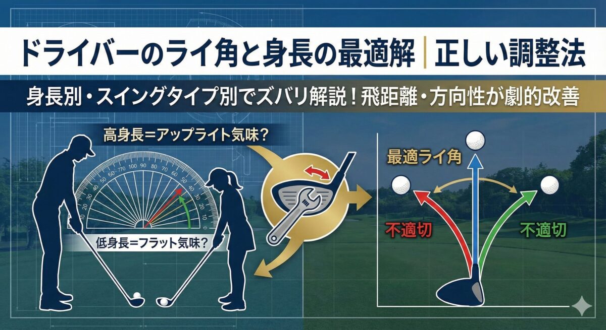 ドライバーのライ角と身長の最適解｜正しい調整法