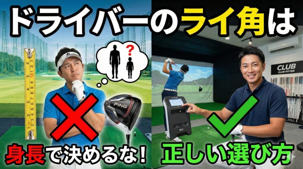 ドライバーのライ角は身長で決めるな！正しい選び方