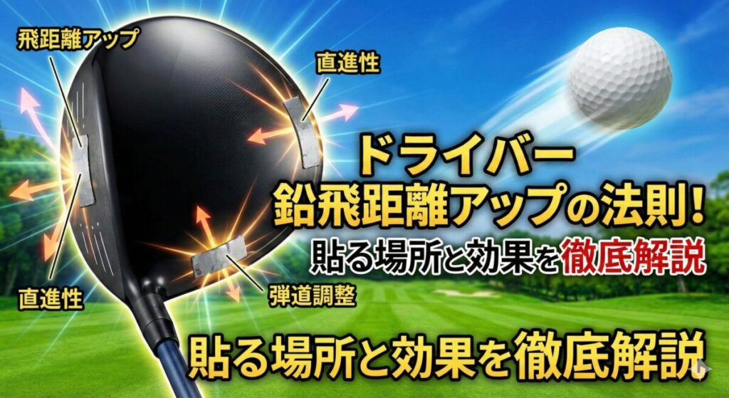 ドライバー鉛飛距離アップの法則！貼る場所と効果を徹底解説