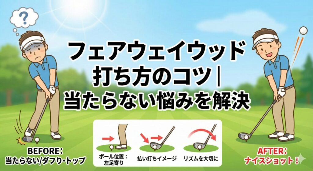 フェアウエイウッド打ち方のコツ｜当たらない悩みを解決