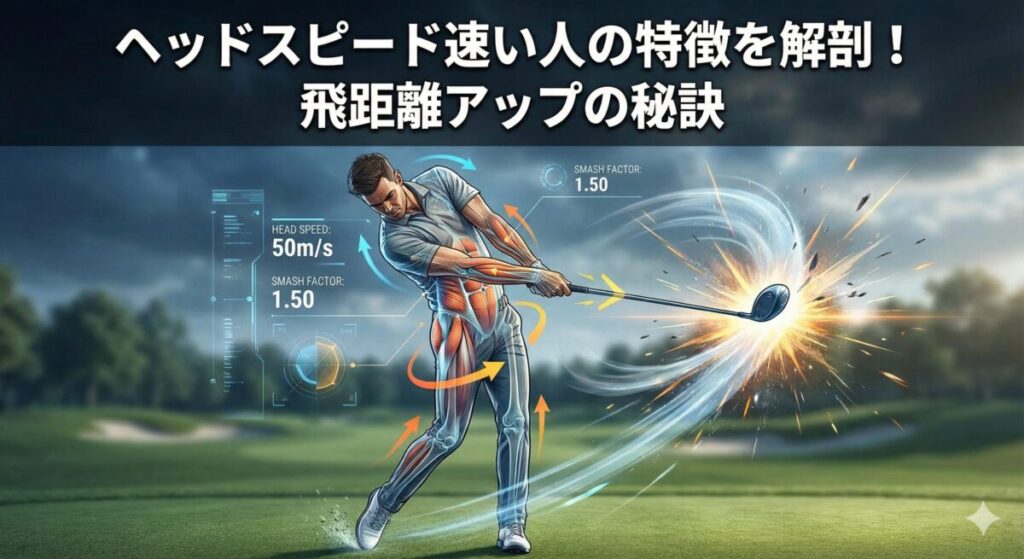 ヘッドスピード速い人の特徴を解剖！飛距離アップの秘訣