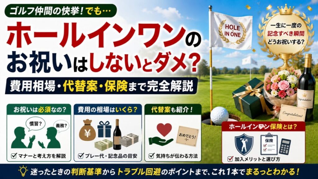 ホールインワンのお祝いはしないとダメ？費用相場・代替案・保険まで完全解説