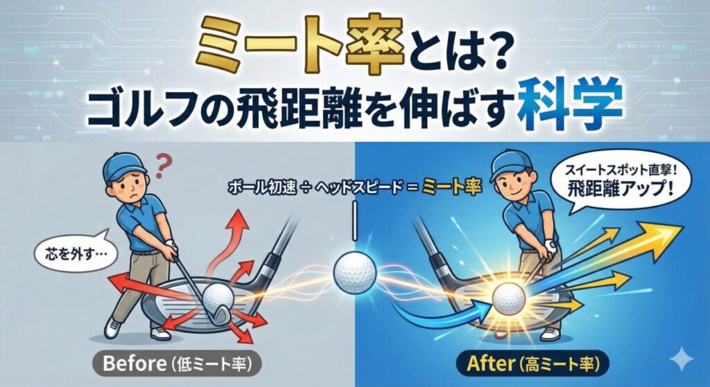 ミート率とは？ゴルフの飛距離を伸ばす科学