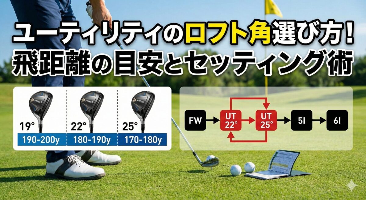 ユーティリティのロフト角選び方！飛距離の目安とセッティング術