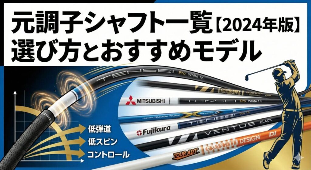 元調子シャフト一覧【2024年版】選び方とおすすめモデル