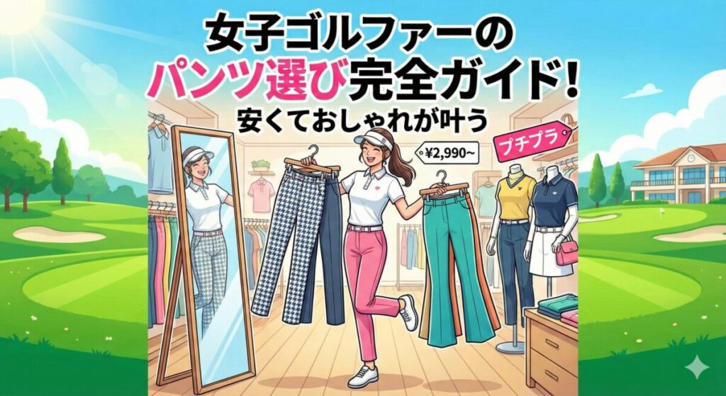 女子ゴルファーのパンツ選び完全ガイド！安くておしゃれが叶う
