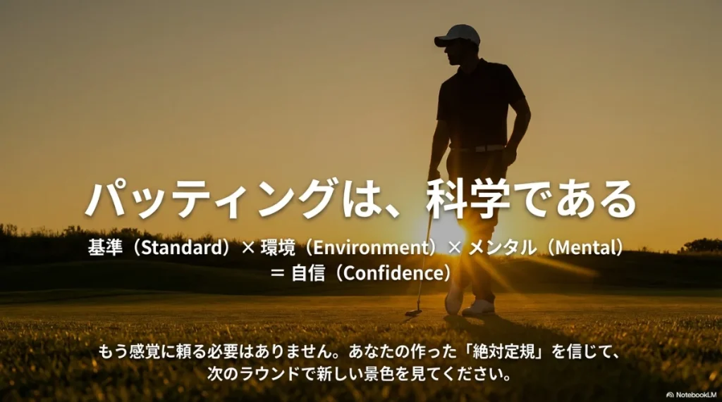 パッティングの科学的まとめ：基準×環境×メンタル＝自信