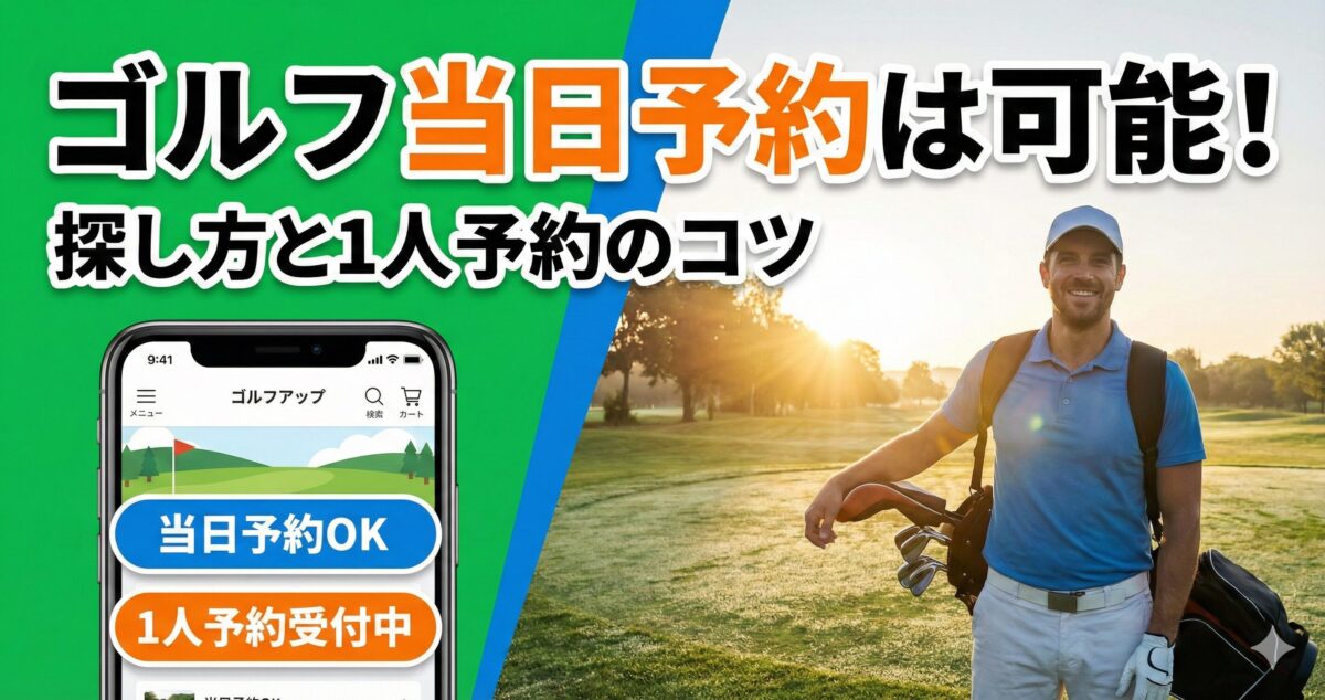 ゴルフ当日予約は可能！探し方と1人予約のコツ