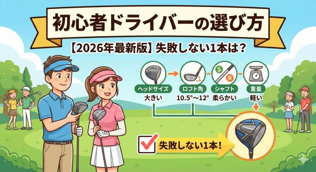 初心者ドライバーの選び方【2026年最新版】失敗しない1本は？