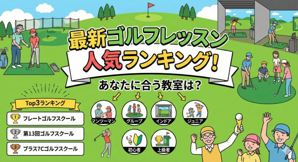 最新ゴルフレッスン人気ランキング！あなたに合う教室は？