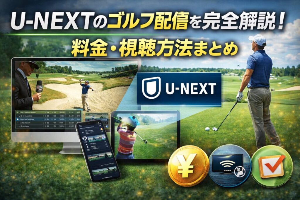 U-NEXTのゴルフ配信を完全解説！料金・視聴方法まとめ