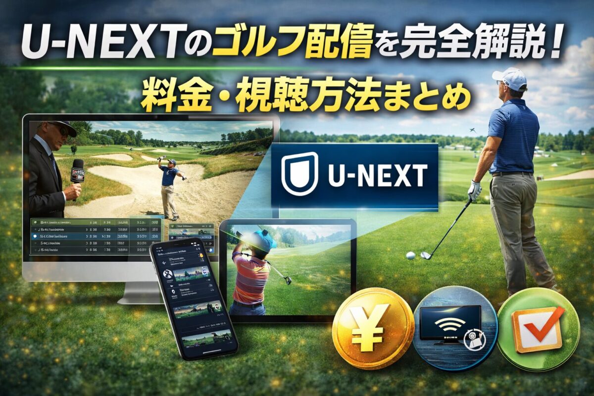 U-NEXTのゴルフ配信を完全解説！料金・視聴方法まとめ