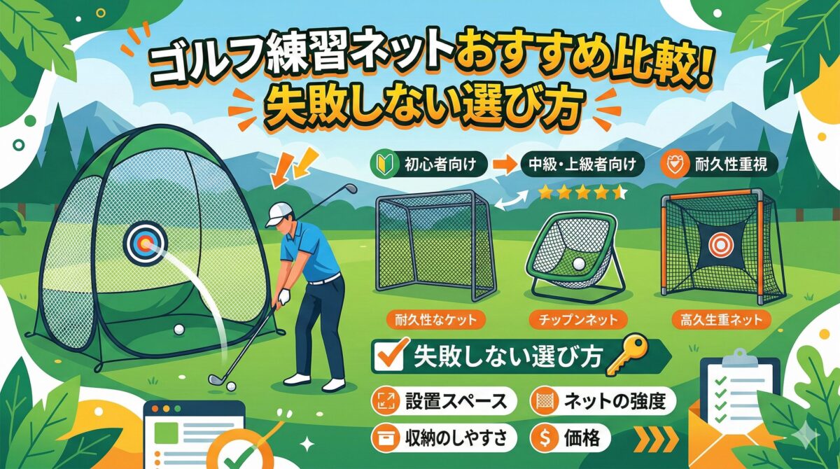 ゴルフ練習ネットおすすめ比較！失敗しない選び方
