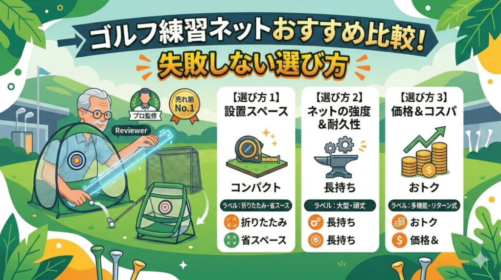 ゴルフ練習ネットおすすめ比較！失敗しない選び方