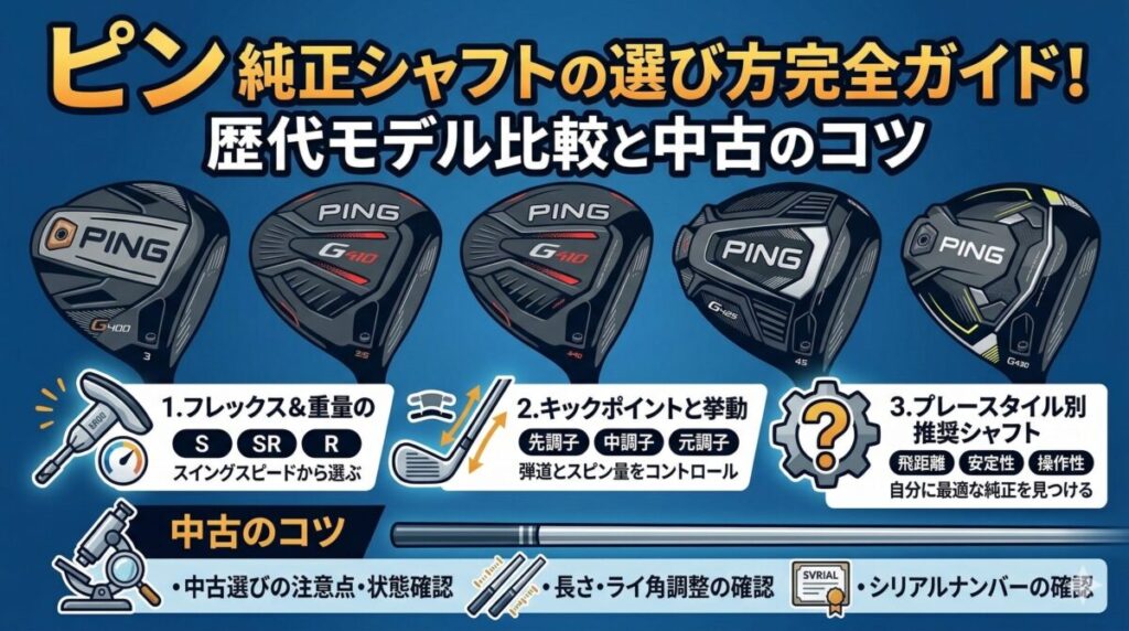 ピン 純正シャフトの選び方完全ガイド！歴代モデル比較と中古のコツ