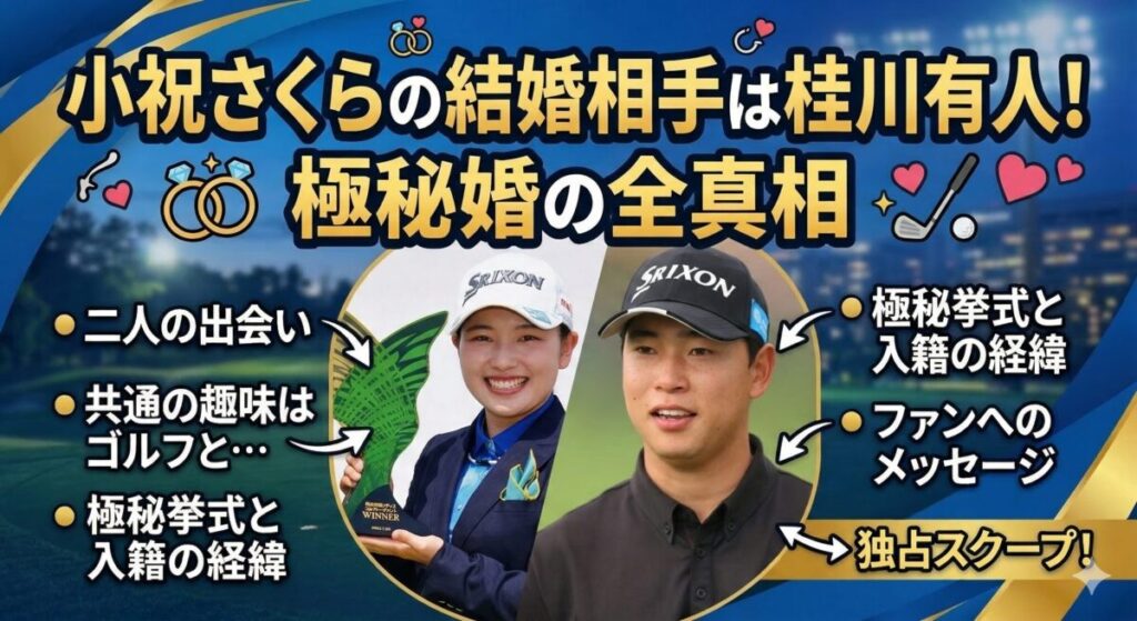 小祝さくらの結婚相手は桂川有人！極秘婚の全真相