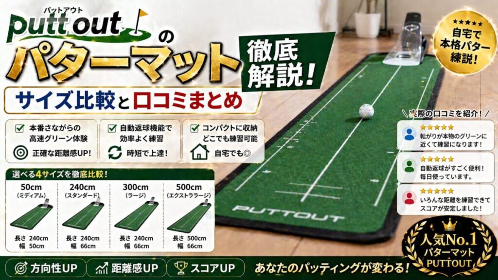 putt outのパターマット徹底解説！サイズ比較と口コミまとめ