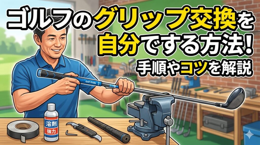 ゴルフのグリップ交換を自分でする方法！手順やコツを解説