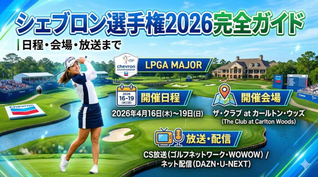 シェブロン選手権2026完全ガイド｜日程・会場・放送まで