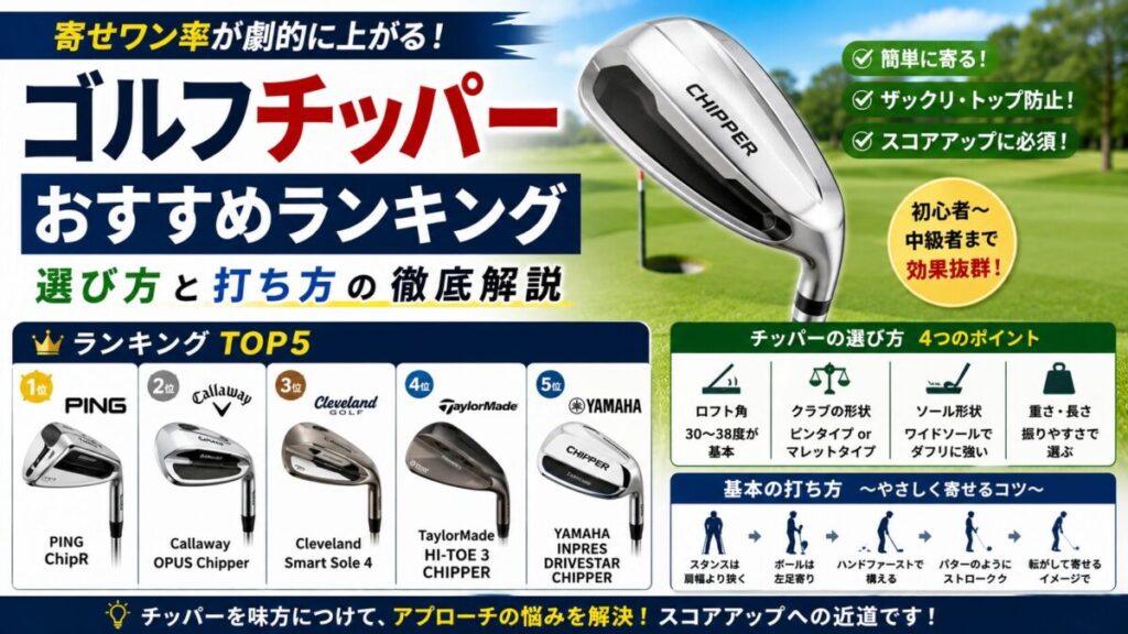 ゴルフチッパーおすすめランキング｜選び方と打ち方の徹底解説