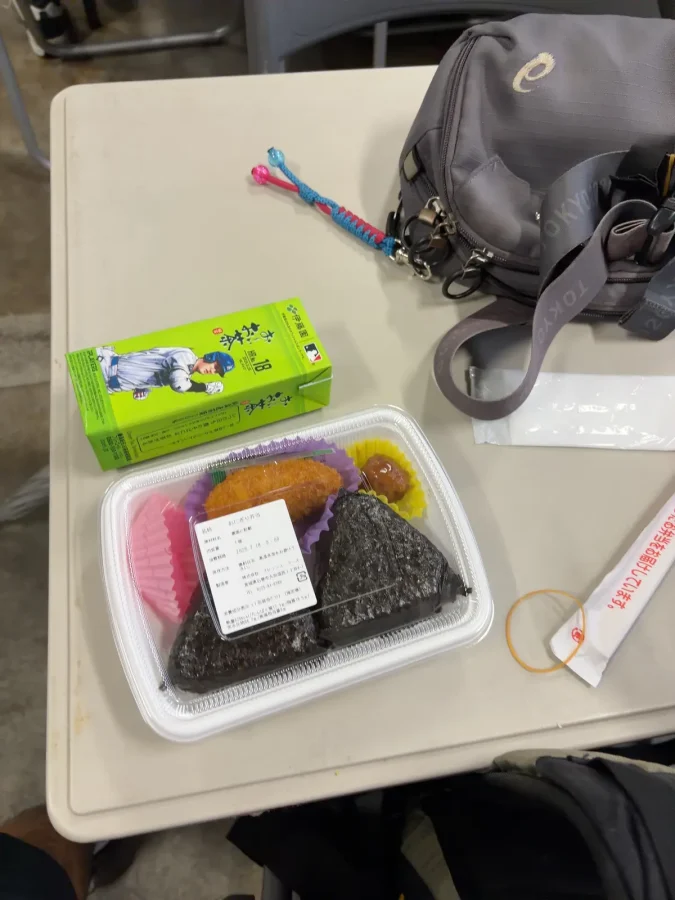 明治安田レディスの大会会場で提供された朝の弁当